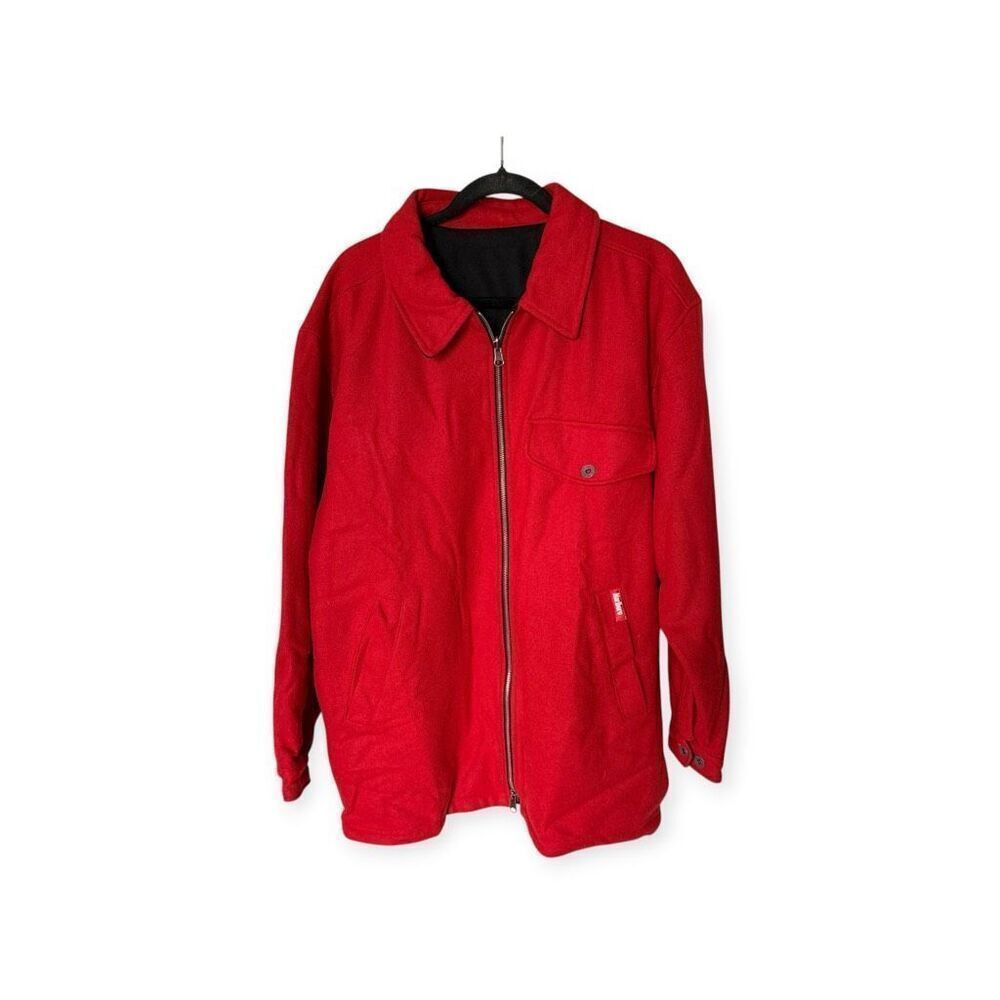 Vintage Marlboro Red & Black Reversible Wool Nylon Jacket NWT Size Small